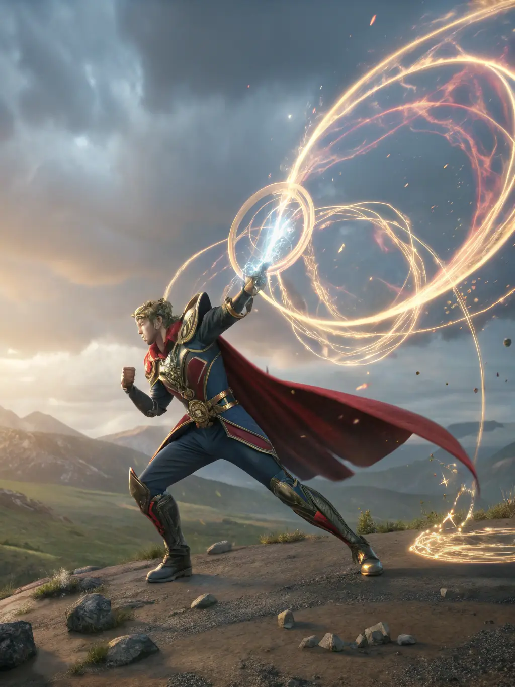 A 3D animated character or product rendering in action, showcasing vibrant visuals for Bytebridge Technology's 3D Animation for Adverts service.